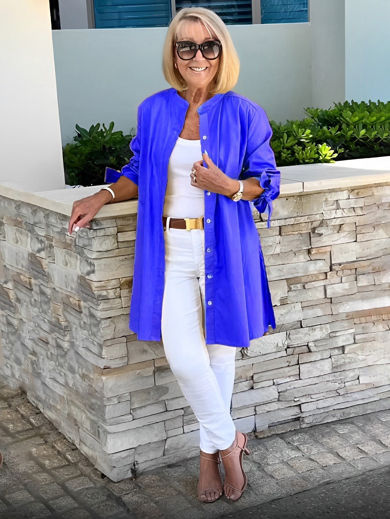 Imelda® | Long, simple cotton shirt