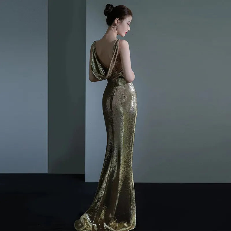 Lydia® | Elegant evening dress for women with sequins and fishtail