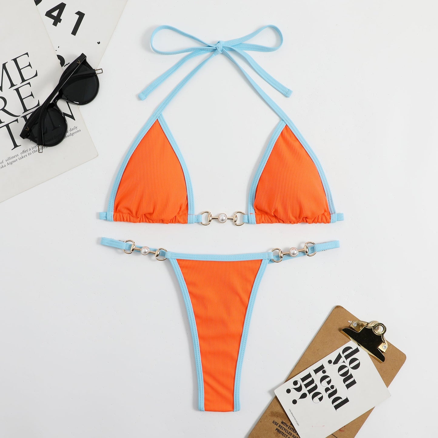 Aisling® | Brazilian bikini bottom and triangle top, Sunset Edition