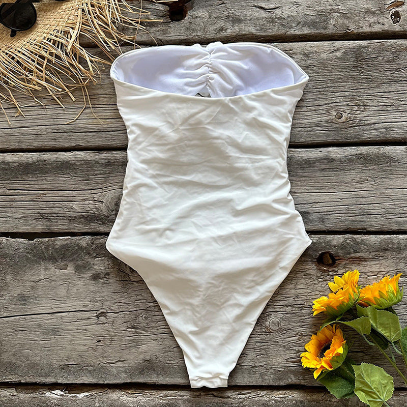 Luz® | One-piece swimsuit with floral bandeau details