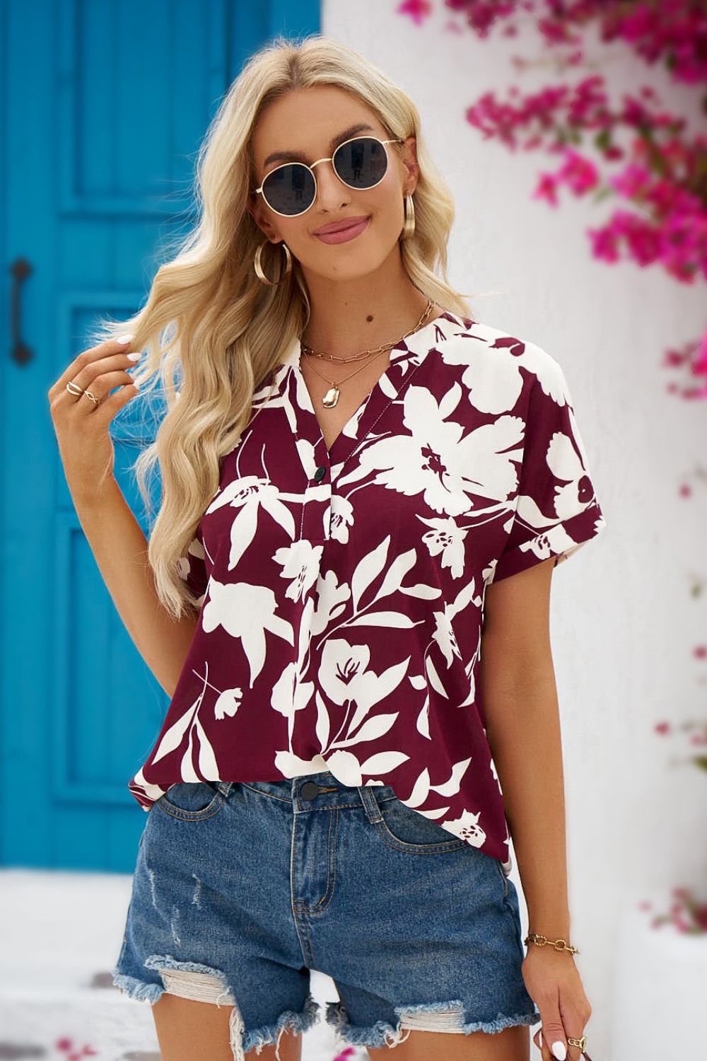 Luz® | Shirt women's flower