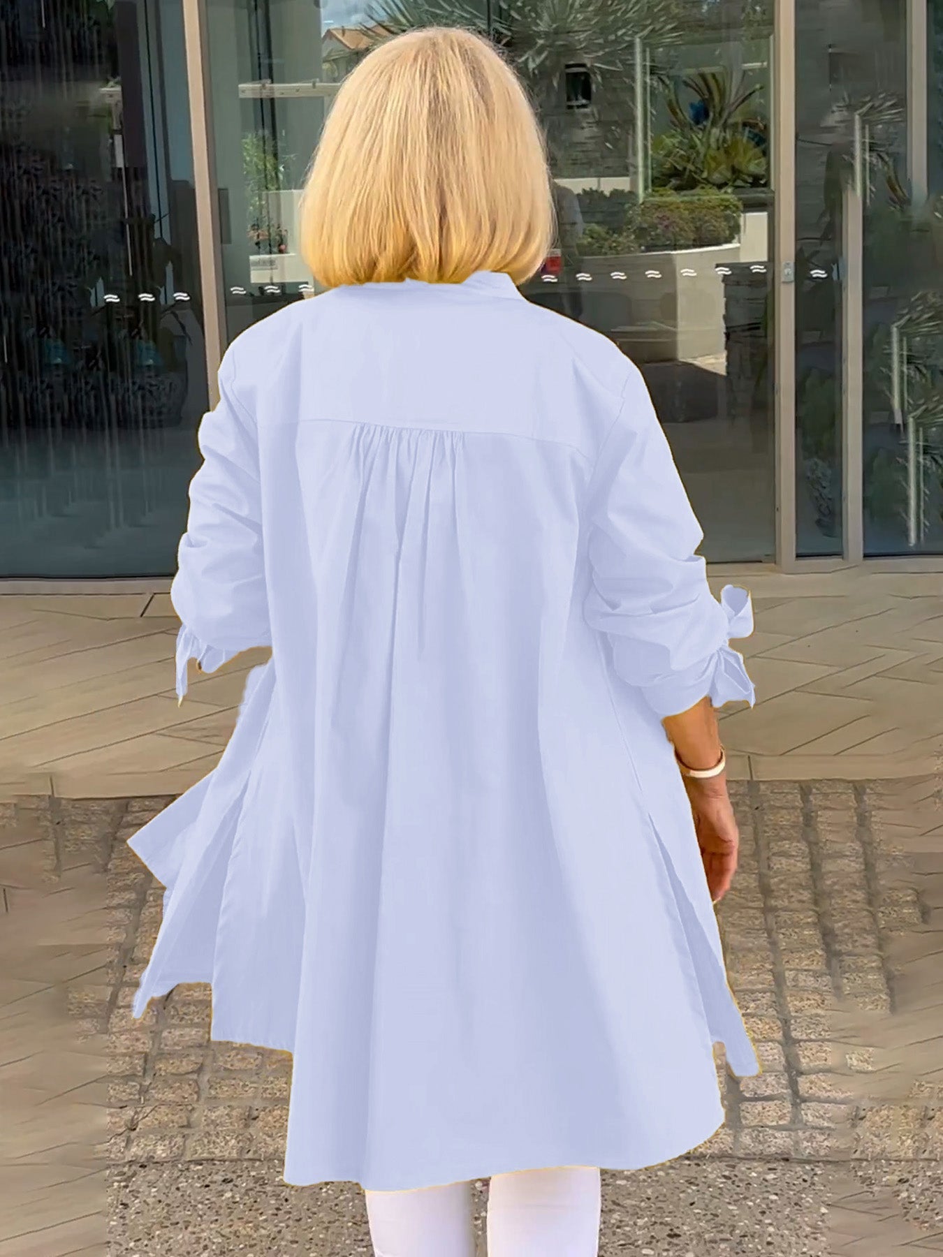 Imelda® | Long, simple cotton shirt