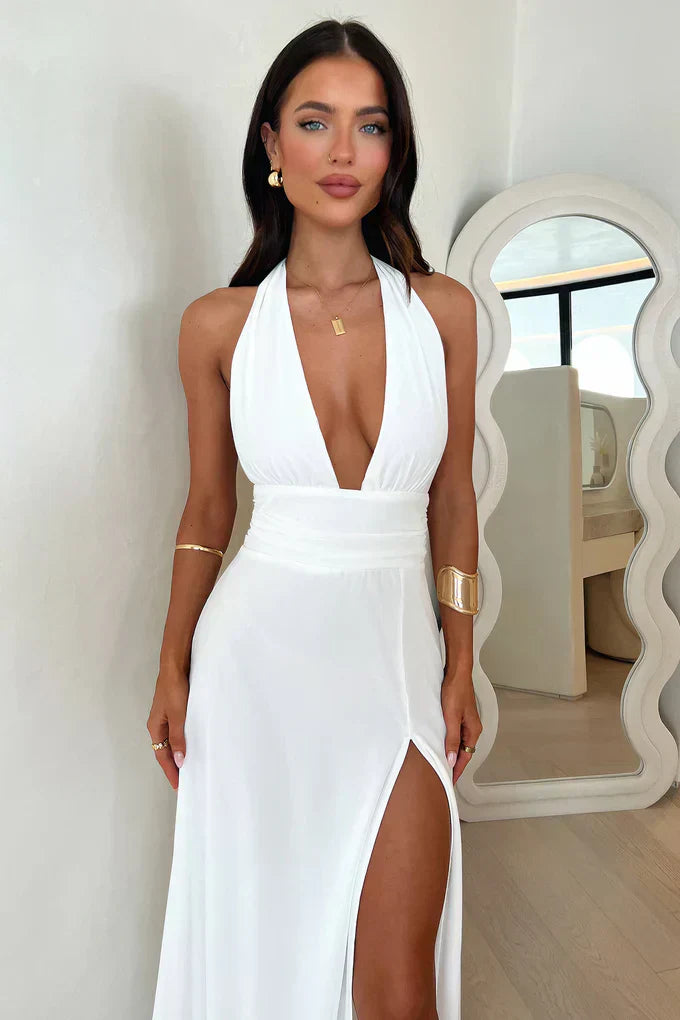 Adelaida® | Long backless dress with slit