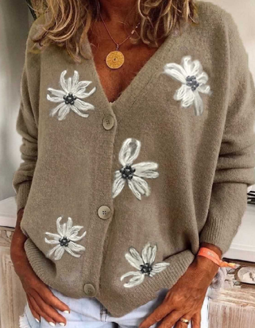 Lina® | Stylish embroidered cardigan