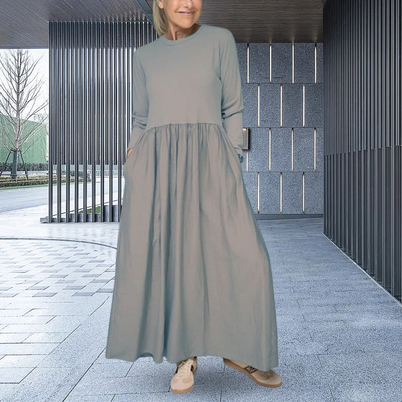 Mabel® | Knitted midi dress with long sleeves