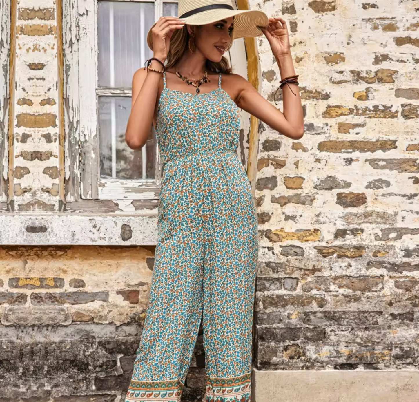 Abigail® | Bohemian high waist jumpsuit