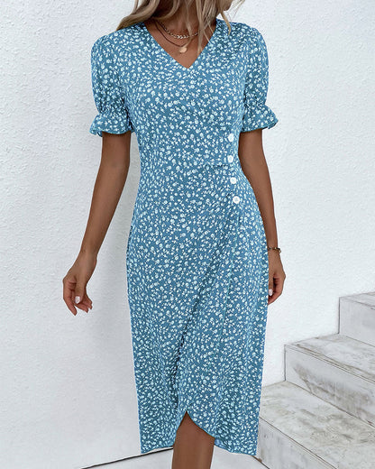 Lydia® | Fine Dress With Buttons