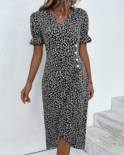 Lydia® | Fine Dress With Buttons
