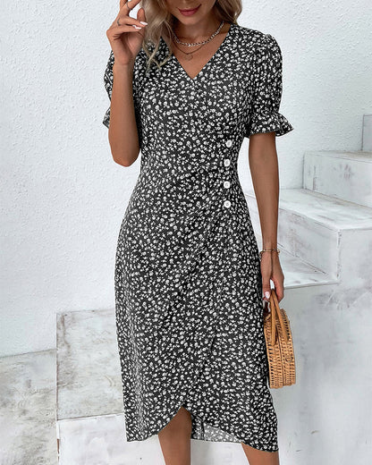 Lydia® | Fine Dress With Buttons
