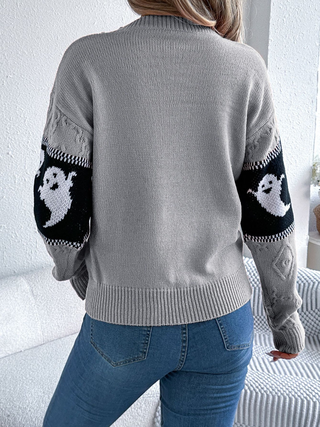 Victoria® | Ghost crew neck long sleeve sweater