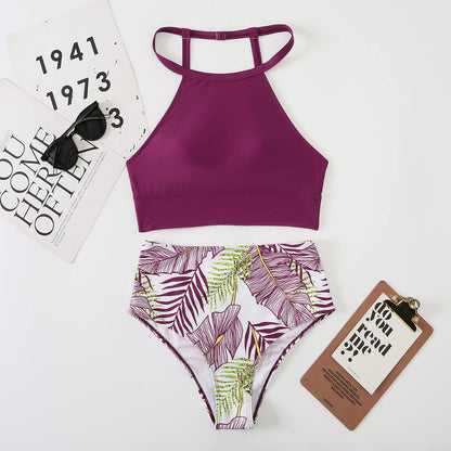 Justina® | High neck bikini top with hot thong
