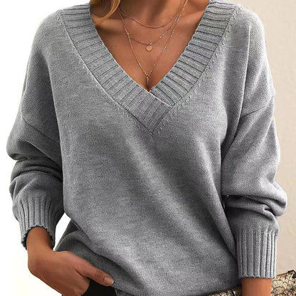 Georgina® | Cozy ribbed V-neck sweater