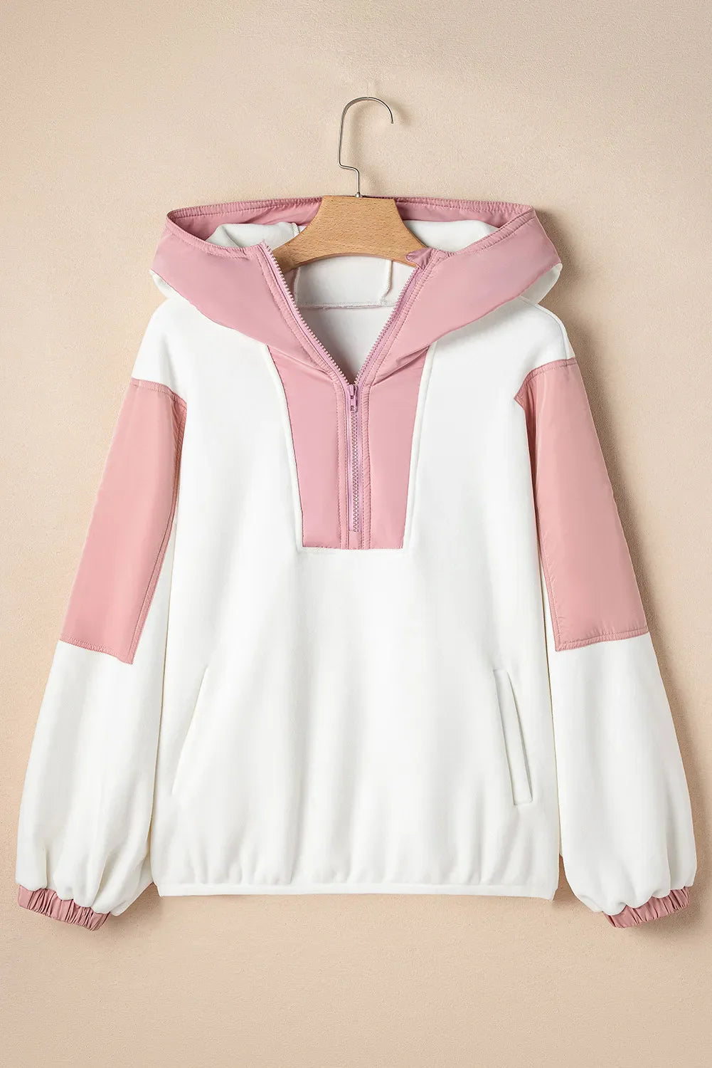 Leire® | Color block, long sleeve, half zip hoodie