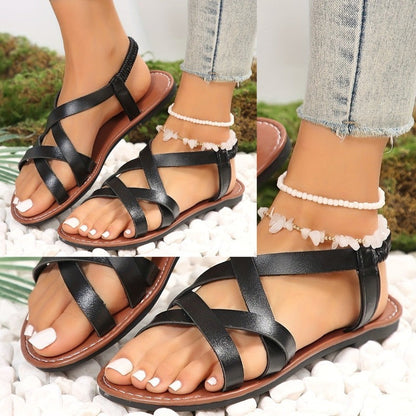 Nora® | Trendy women's sandals in a solid color