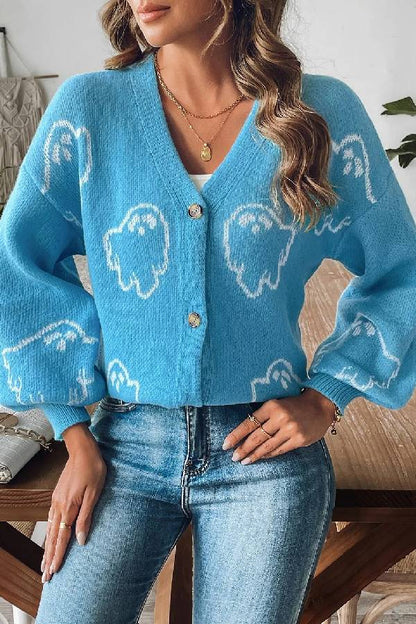 Leila® | Stylish Loose Casual Cartoon Jacquard Jacket