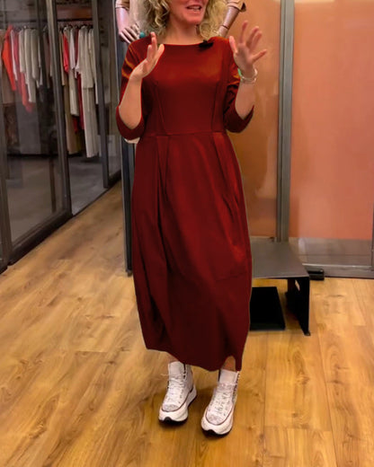 Abigail® | Slimming dress with a round neckline