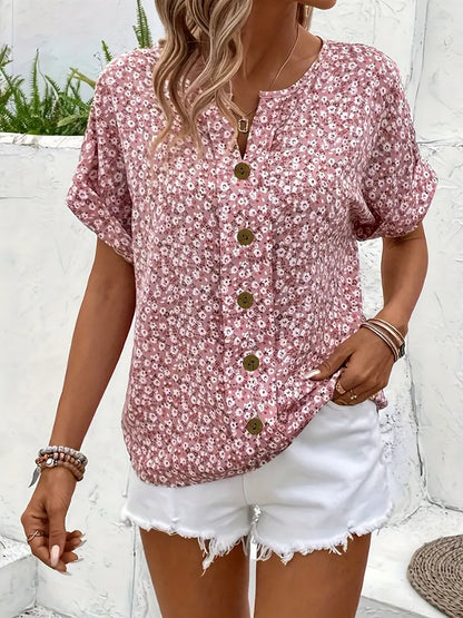 Mabel® | Blouse with flower buttons