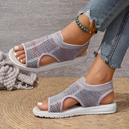 Athena® | Colorful knitted stretch mesh sandals