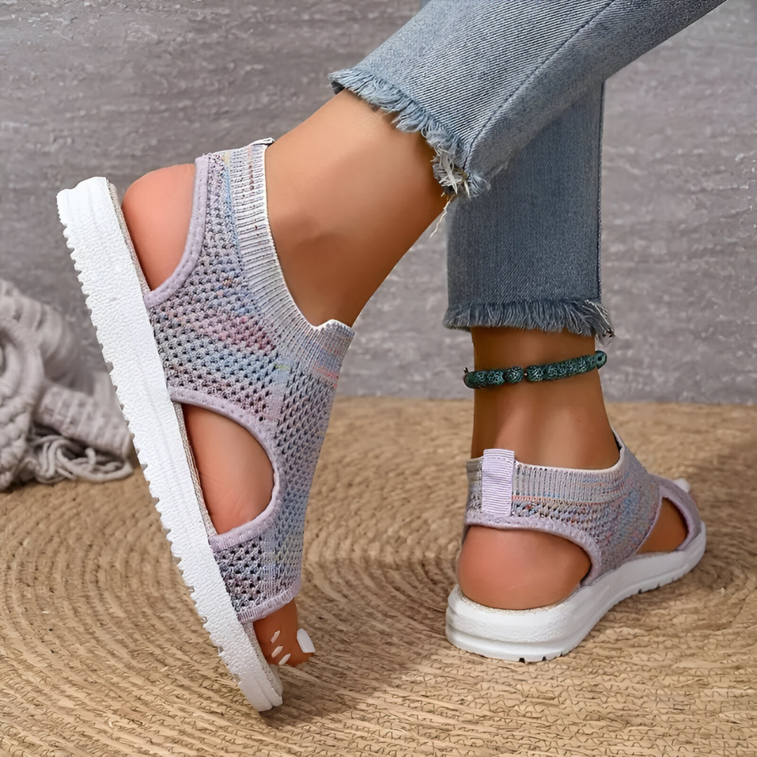 Athena® | Colorful knitted stretch mesh sandals