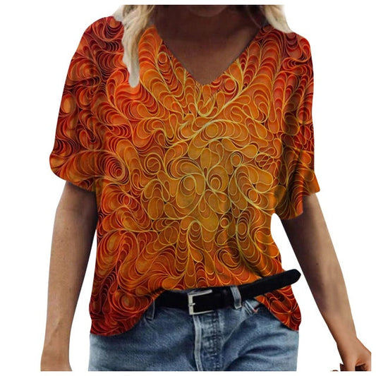 Leire® | Trendy Blouse Women Summer Printed Short