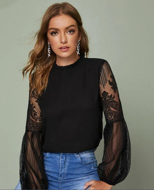 Luz® | Lace Transparent Elegant Women'S Blouse