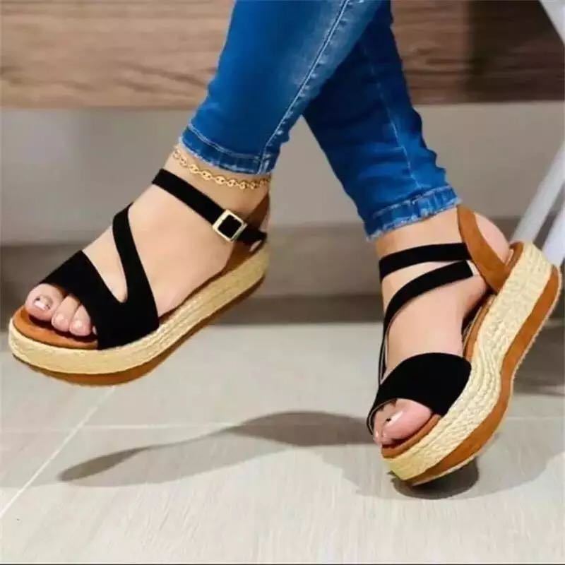 Roma® | Comfort Platform Sandals Hollow Buckle Women Shoes