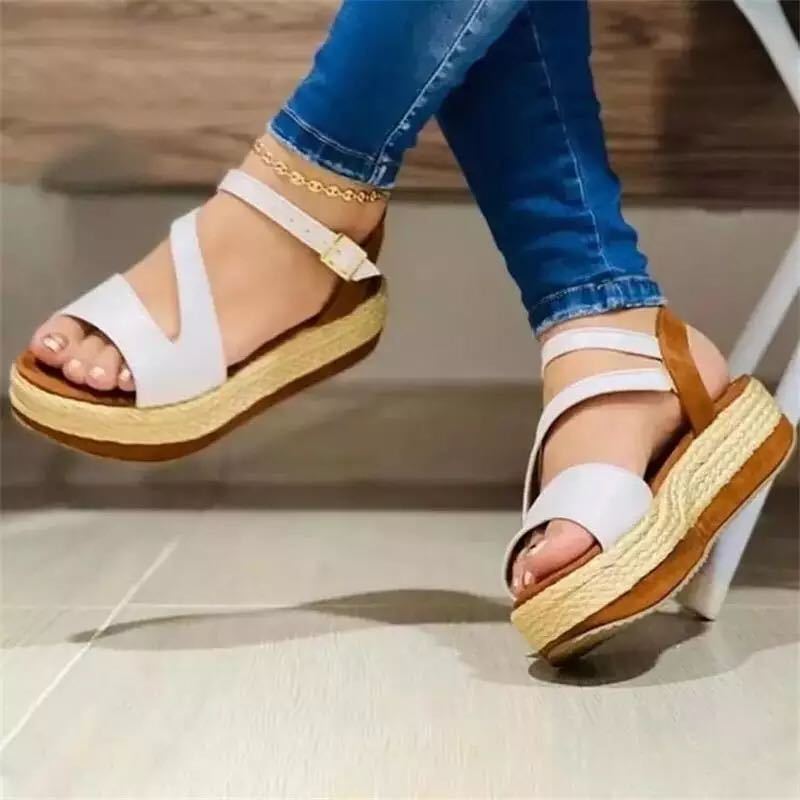 Roma® | Comfort Platform Sandals Hollow Buckle Women Shoes