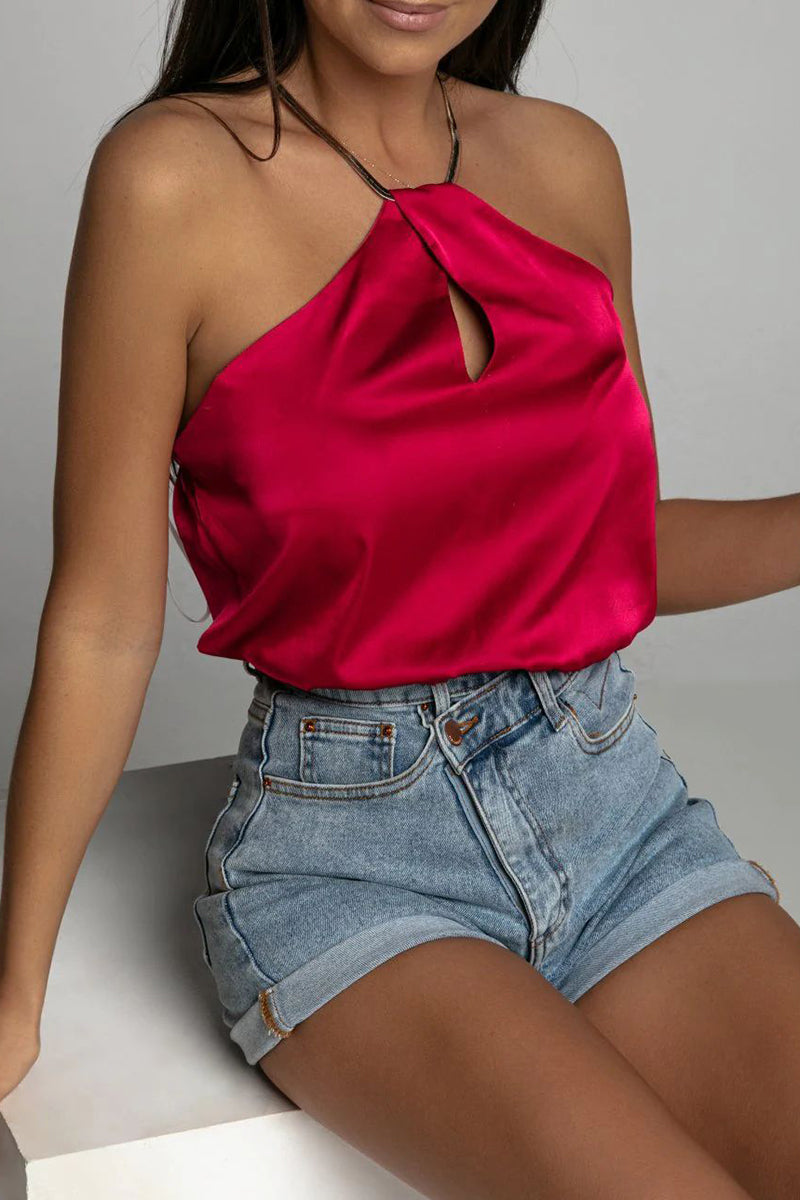 Sabrina® | Sexy solid backless halter tops