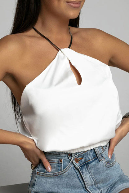 Sabrina® | Sexy solid backless halter tops