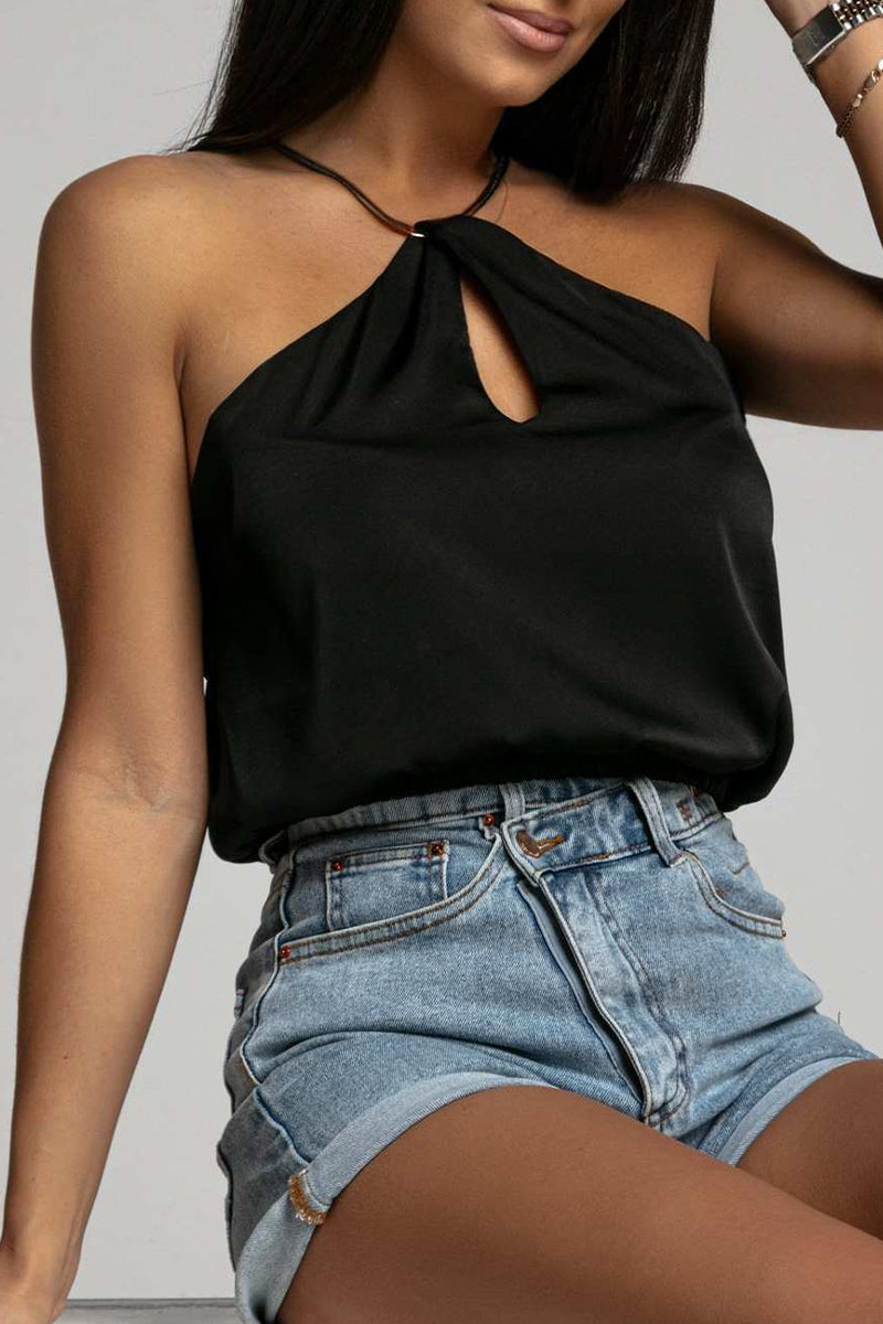Sabrina® | Sexy solid backless halter tops