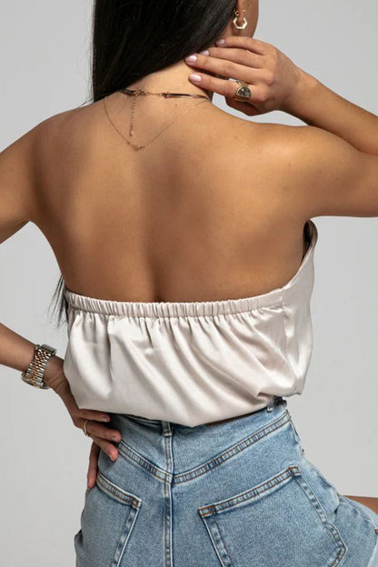 Sabrina® | Sexy solid backless halter tops