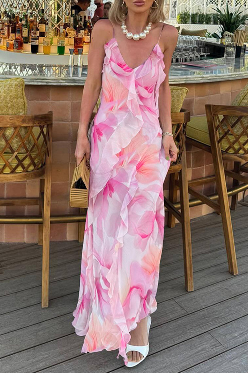 Adriana® | Backless ruffle dress