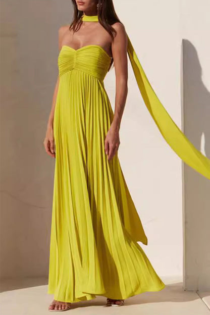 Adriana® | Sexy solid color pleated strapless dresses