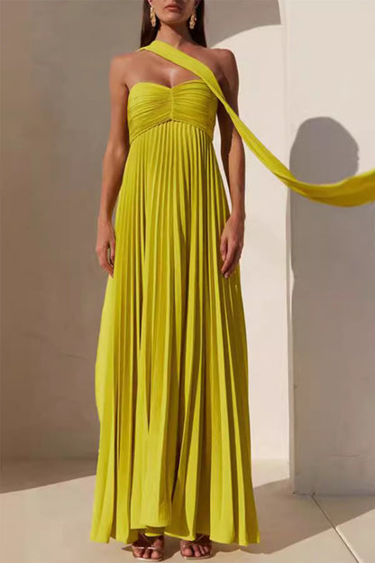 Adriana® | Sexy solid color pleated strapless dresses