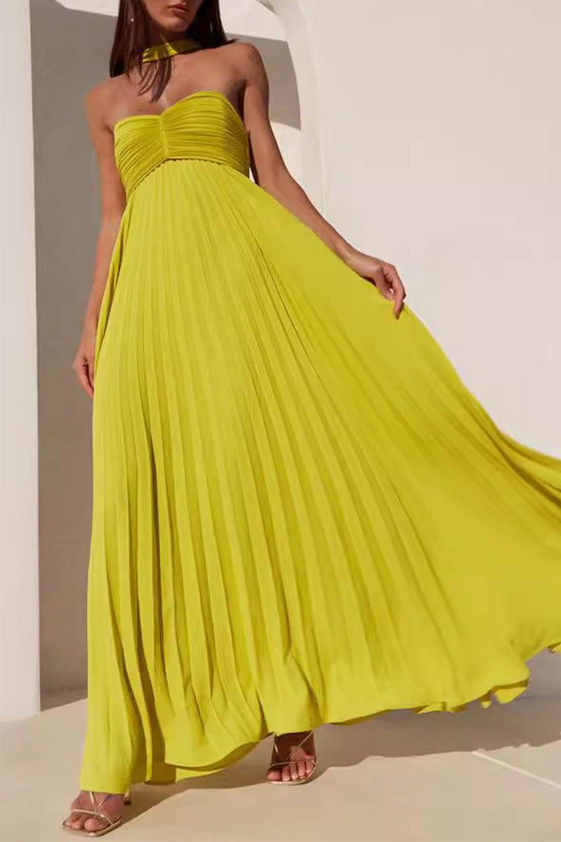 Adriana® | Sexy solid color pleated strapless dresses