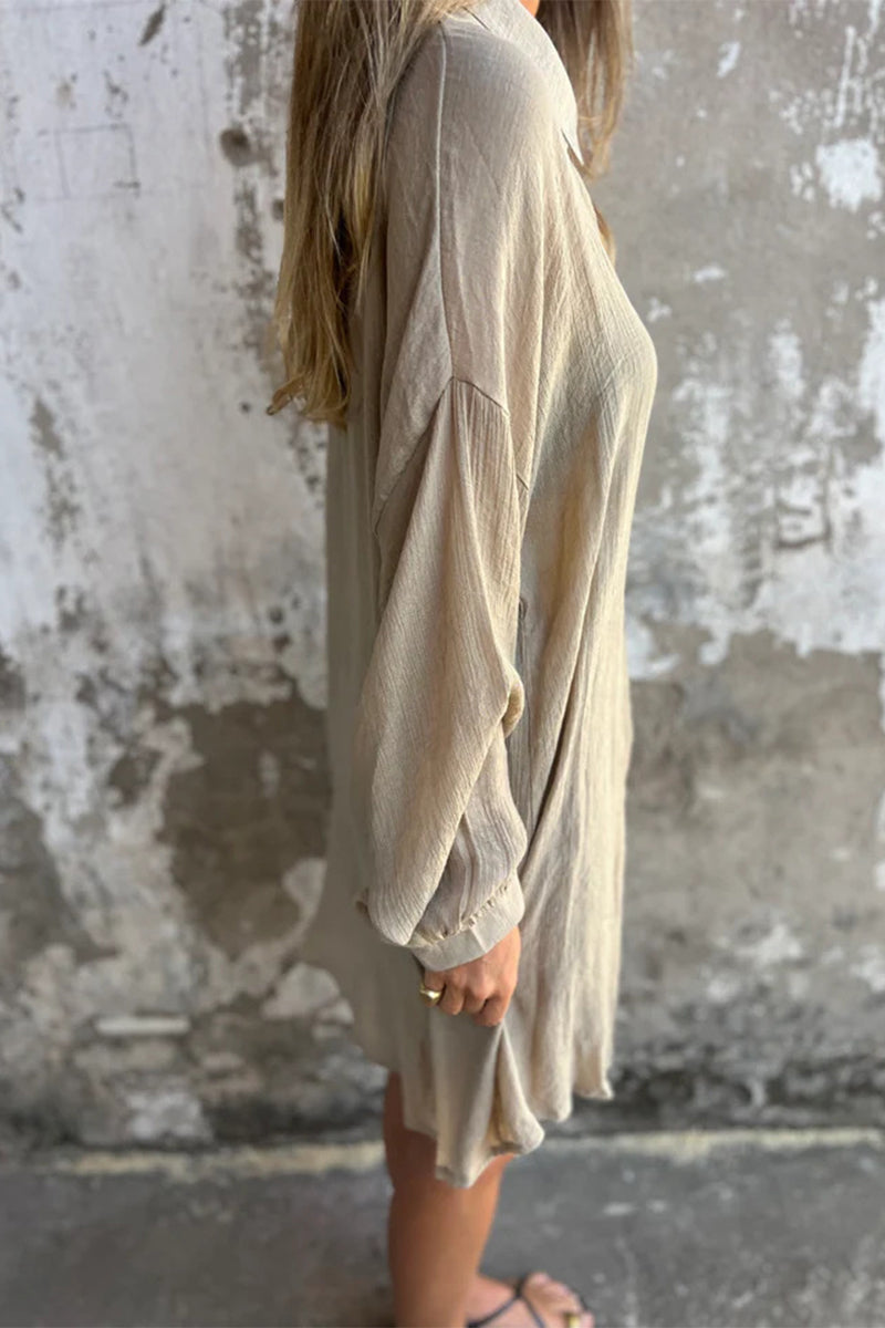 Leire® | Casual buttons, turn-down collar, long sleeves, two-piece (4 colors)