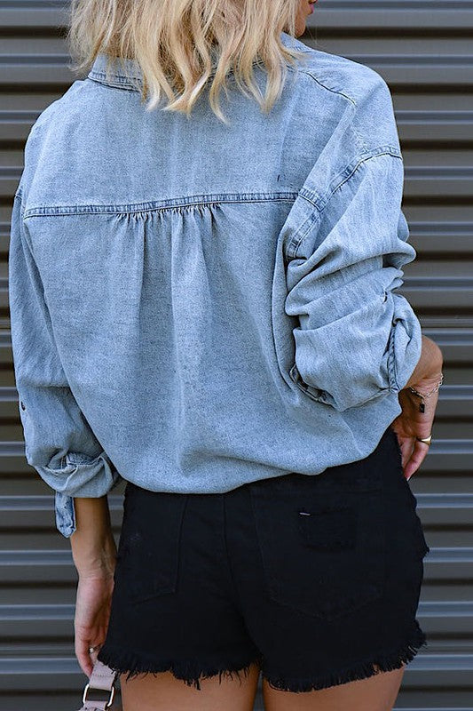 Aelwen® | Short denim top