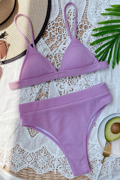 Elvira® | Triangle top and thong bikini with structured bottoms