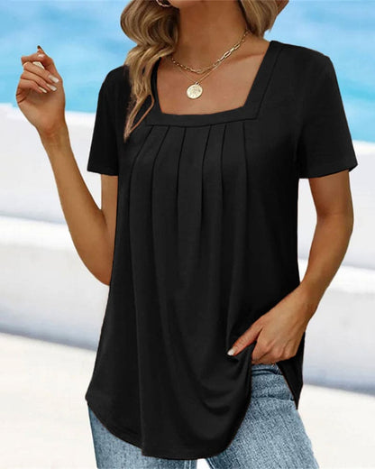 Adalyn® | Casual Square Neck Shirt