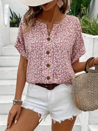 Mabel® | Blouse with flower buttons
