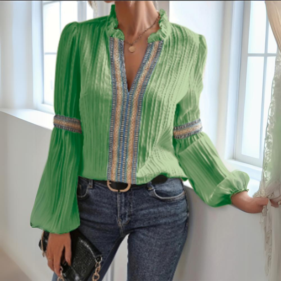 Jacinta® | Boho chiffon blouse with long sleeves