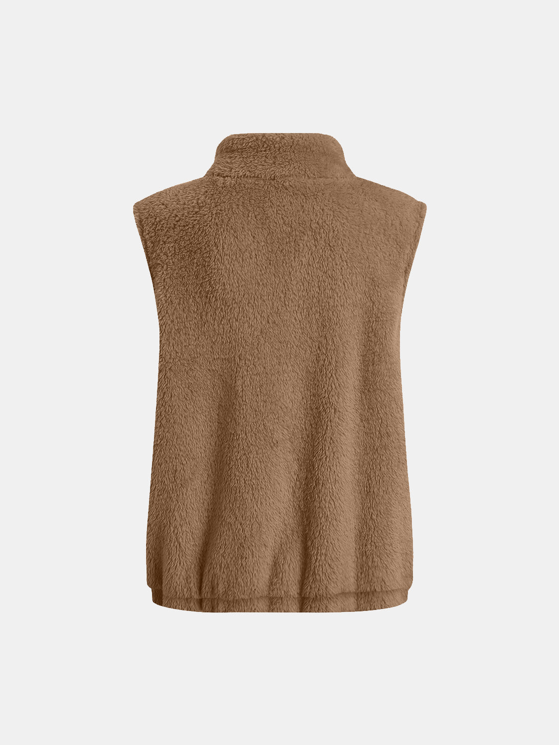 Leonor® | Fluffy vest coat with zip closure and full size pockets