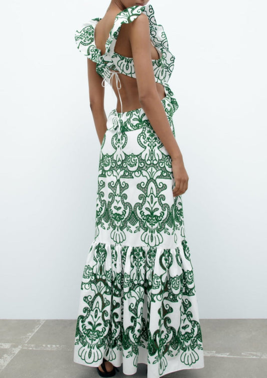 Leila® | Sorrento Long dress with slit