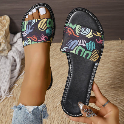 Renee® | Fashion Graffiti Print Sandals
