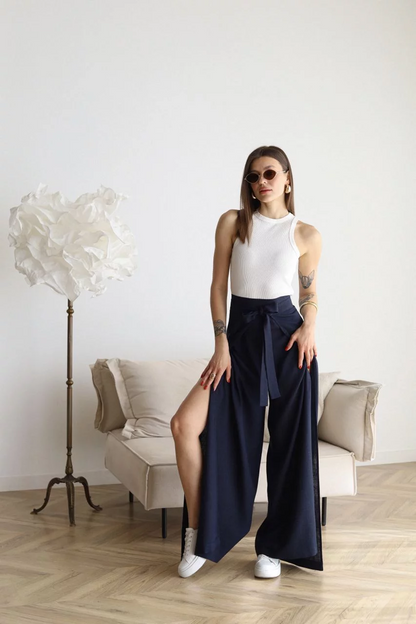 Leila® | Wide-cut linen trousers