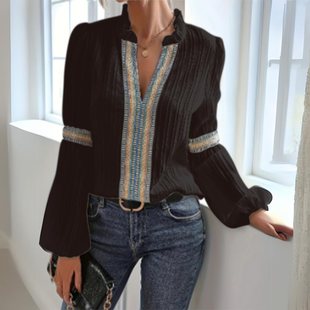 Jacinta® | Boho chiffon blouse with long sleeves