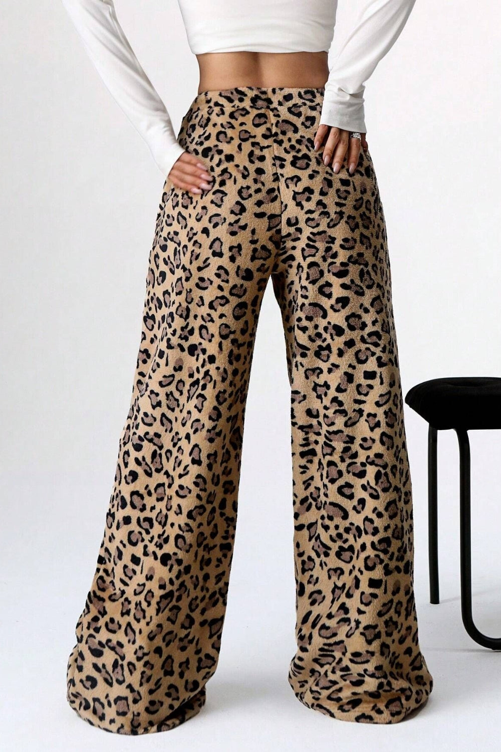 Leticia® | Wide leg leopard print trousers