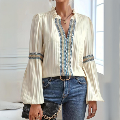 Jacinta® | Boho chiffon blouse with long sleeves