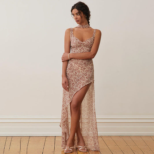 Leire® | Boho halter dress with floral print