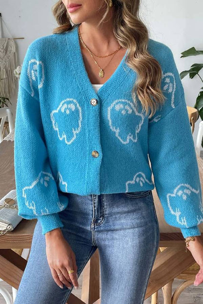 Leila® | Stylish Loose Casual Cartoon Jacquard Jacket